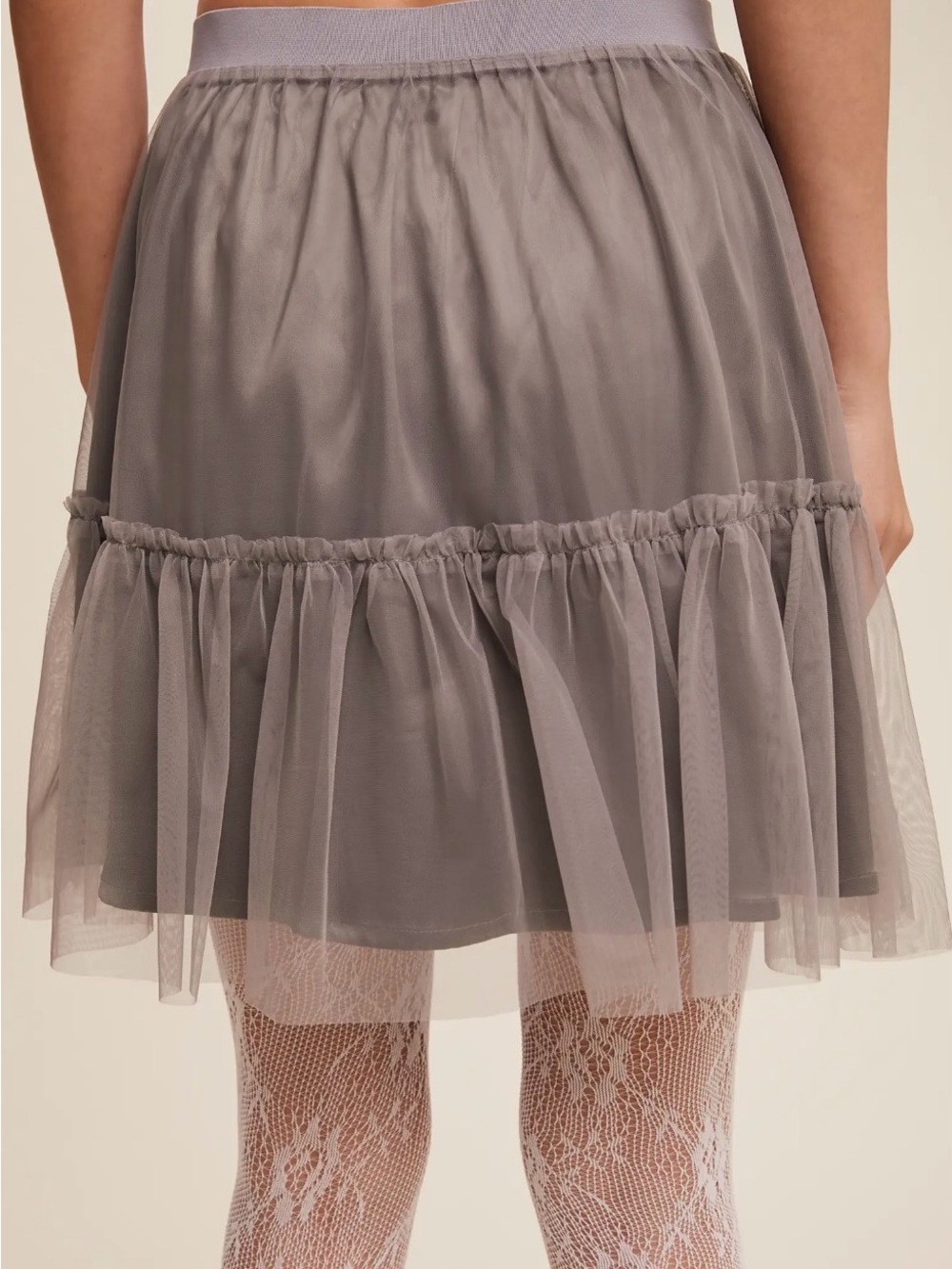 NWT! Listicle Women’s Gray Tiered Tulle Skirt/Size SMALL/Style #LSK0241 - Picture 2 of 6